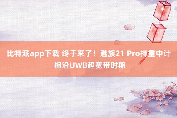 比特派app下载 终于来了！魅族21 Pro持重中计 相沿UWB超宽带时期